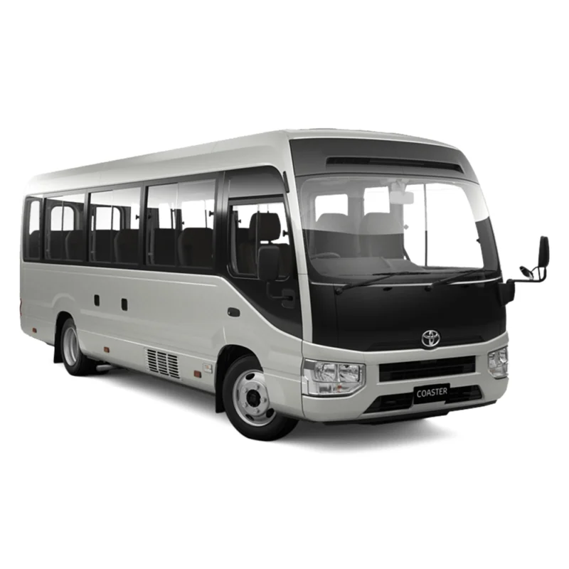 "Toyota Coaster – Spacious and Comfortable Group Transport for Hajj & Umrah Pilgrims"